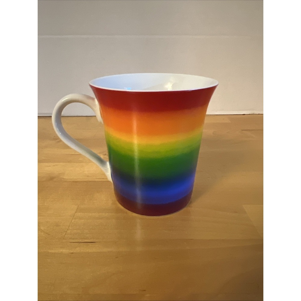 Konitz Rainbow Mug Colorful Coffee Tea Cup Germany Pride Porcelain - Picture 3 of 6
